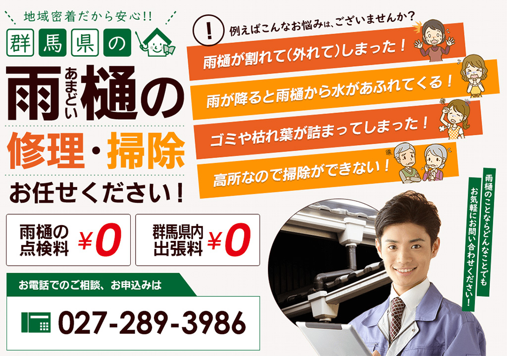 雨樋の掃除・修理お任せください!